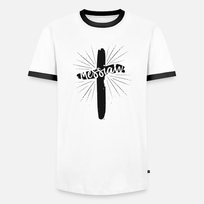 Messiah - Men's Ringer Shirt - white/black