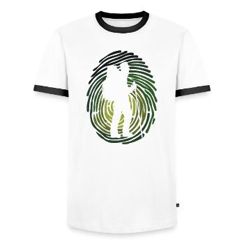 Nature Experience Hiking Statement Hikers Climbing - Men's Ringer Shirt - white/black - Front - AI Model Female 172 light (172cm) & AI Model Male 178 dark (178cm)
