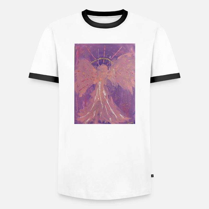 Erzengel Chamuel - Engel der Liebe - Engelbild - Männer Kontrast-T-Shirt - Weiß/Schwarz