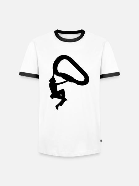 klettern_3_1f_ - Männer Kontrast-T-Shirt - Weiß/Schwarz