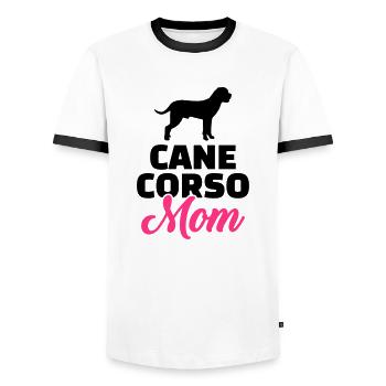 Cane Corso - Men's Ringer Shirt - white/black - Front - AI Model Female 172 light (172cm) & AI Model Male 178 dark (178cm)