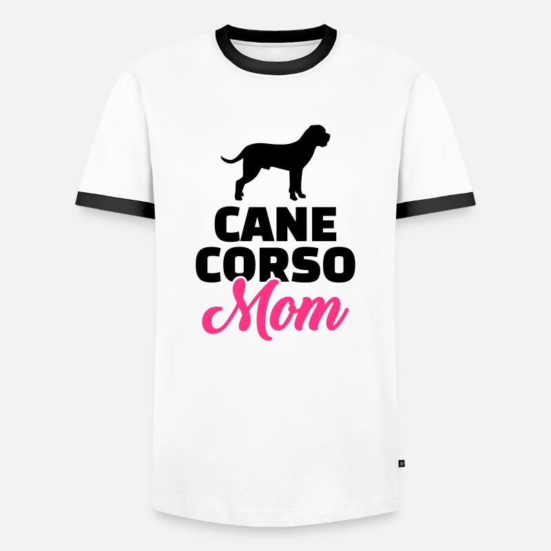 Cane Corso - Männer Kontrast-T-Shirt - Weiß/Schwarz