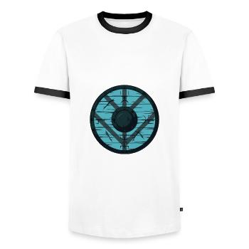 Team Lagertha Geschenk nordische Wikinger Mytholog - Männer Kontrast-T-Shirt - Weiß/Schwarz - Vorne - AI Model Female 172 light (172cm) & AI Model Male 178 dark (178cm)