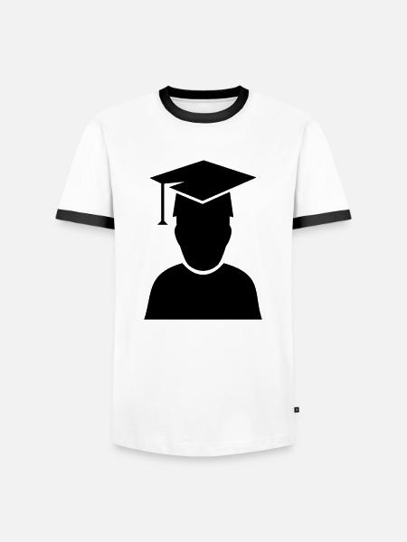 Student Diploma 1 - Men's Ringer Shirt - white/black