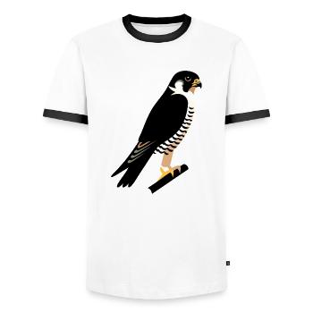 Peregrine falcon - Men's Ringer Shirt - white/black - Front - AI Model Female 172 light (172cm) & AI Model Male 178 dark (178cm)