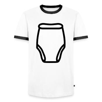 Schicht - Männer Kontrast-T-Shirt - Weiß/Schwarz - Vorne - AI Model Female 172 light (172cm) & AI Model Male 178 dark (178cm)