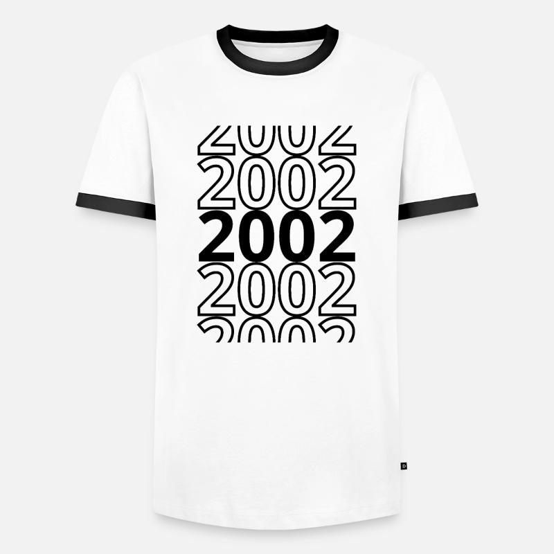 2000 2000 2000 - Männer Kontrast-T-Shirt - Weiß/Schwarz