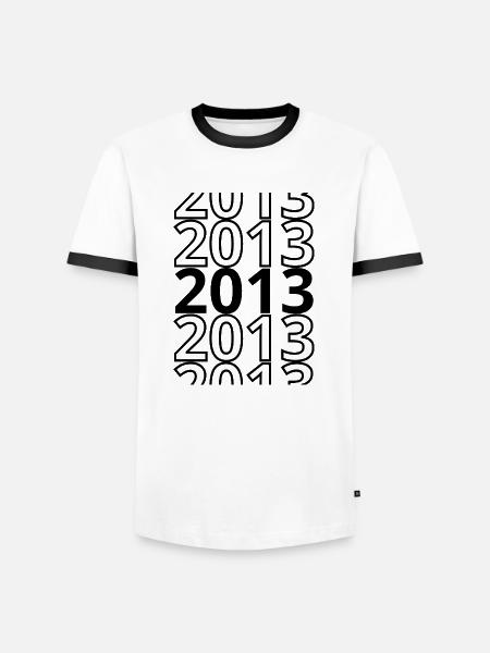 2013 2013 2013 - Men's Ringer Shirt - white/black