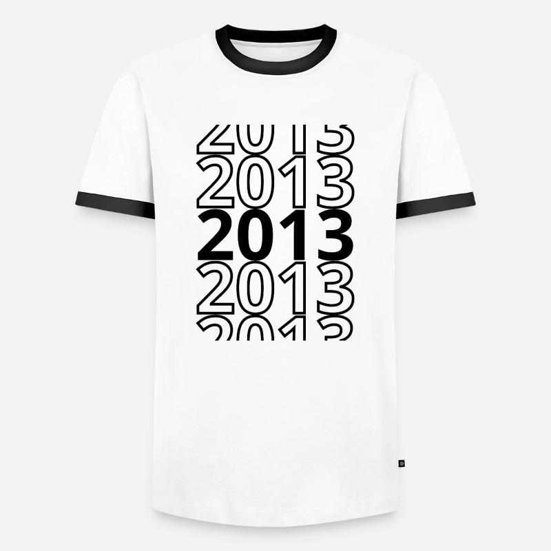 2013 2013 2013 - Men's Ringer Shirt - white/black