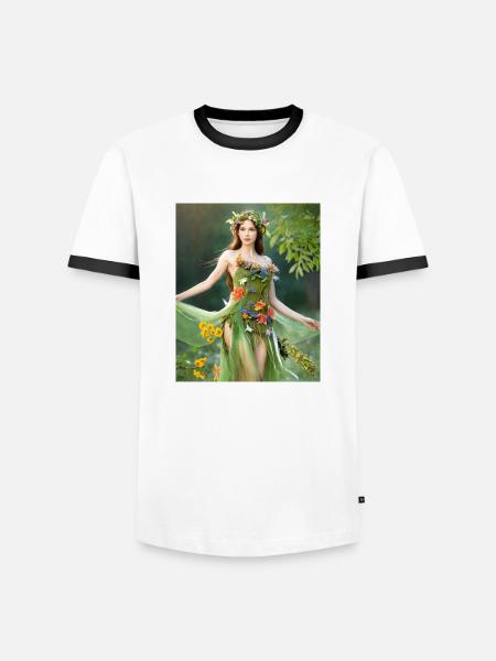 Green fairy. - Men's Ringer Shirt - white/black