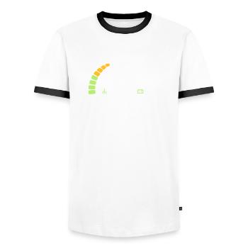 years 20 years anniversary meter - Men's Ringer Shirt - white/black - Front - AI Model Female 172 light (172cm) & AI Model Male 178 dark (178cm)