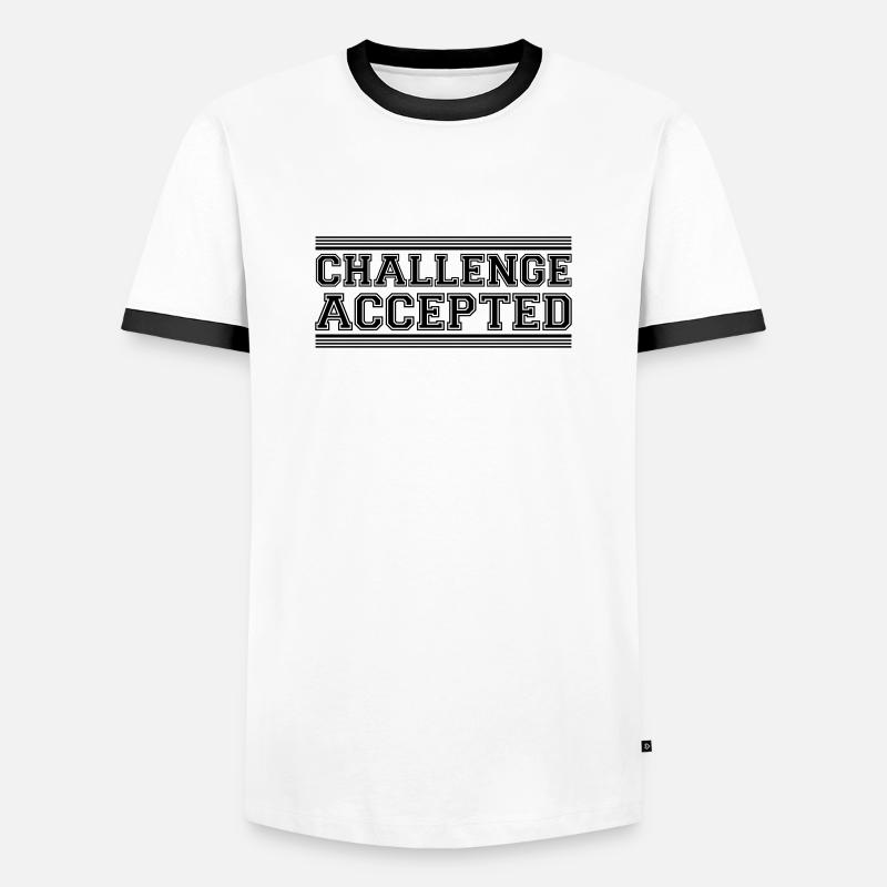 Challenge Accepted Design - Men's Ringer Shirt - white/black