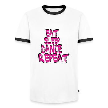 Dance - Männer Kontrast-T-Shirt - Weiß/Schwarz - Vorne - AI Model Female 172 light (172cm) & AI Model Male 178 dark (178cm)