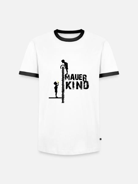 Berlin Wall Child - BERLIN, BERLIN - Men's Ringer Shirt - white/black