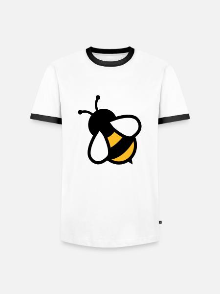 Biene Bee - Men's Ringer Shirt - white/black