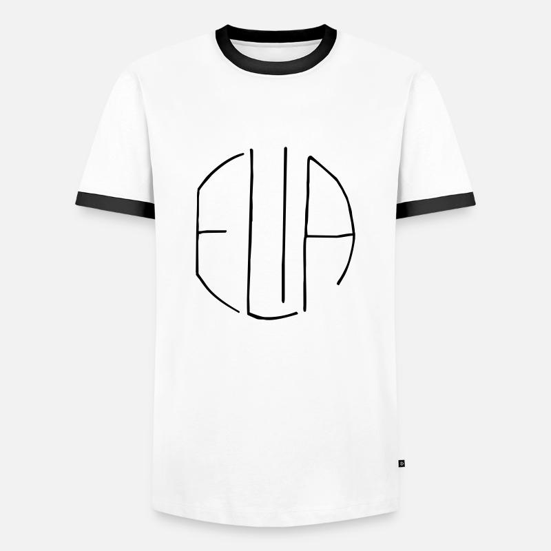 Elia Geschenk - Männer Kontrast-T-Shirt - Weiß/Schwarz
