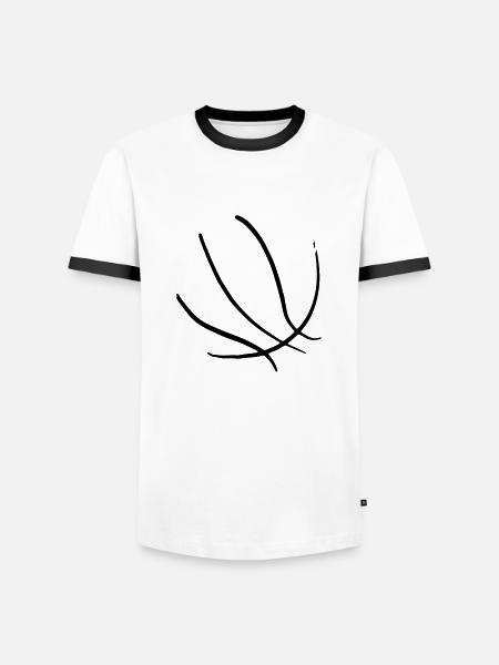 Basketball 50 - Men's Ringer Shirt - white/black