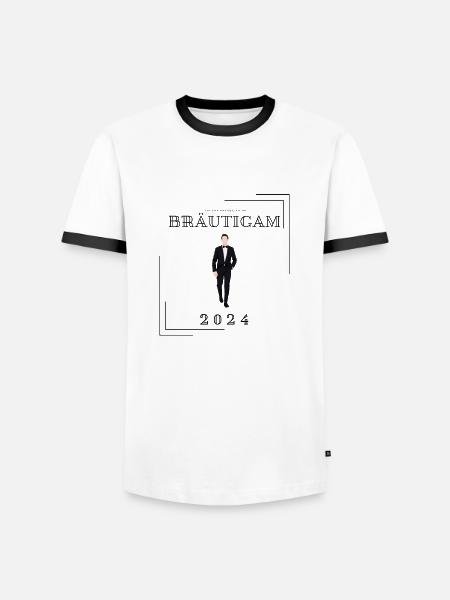 BRÄUTIGAM T-SHIRT - Männer Kontrast-T-Shirt - Weiß/Schwarz