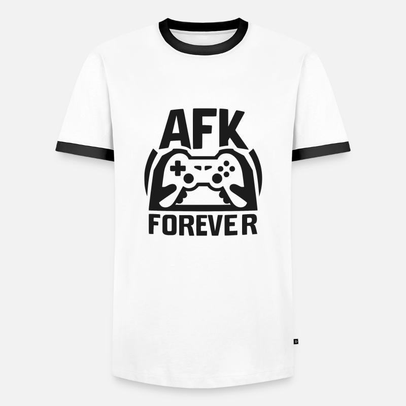 AFK Forever - Men's Ringer Shirt - white/black