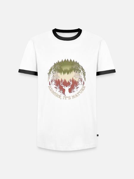 it's nature - Men's Ringer Shirt - white/black