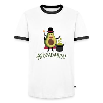 Avocadabra - Männer Kontrast-T-Shirt - Weiß/Schwarz - Vorne - AI Model Female 172 light (172cm) & AI Model Male 178 dark (178cm)