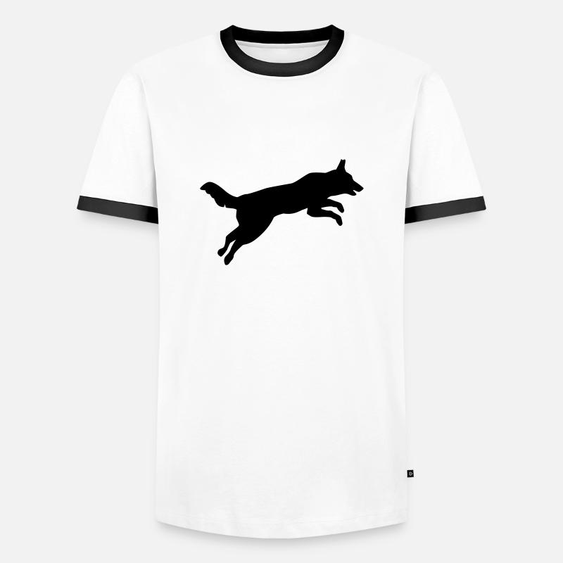 Agility - Männer Kontrast-T-Shirt - Weiß/Schwarz