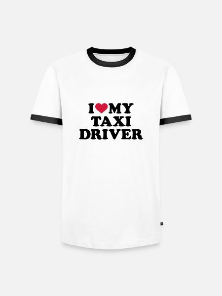Taxifahrer - Männer Kontrast-T-Shirt - Weiß/Schwarz