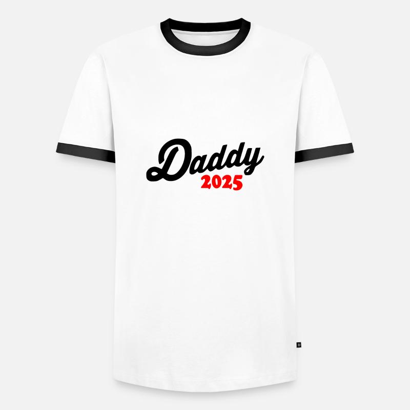 Daddy 2025 - Men's Ringer Shirt - white/black