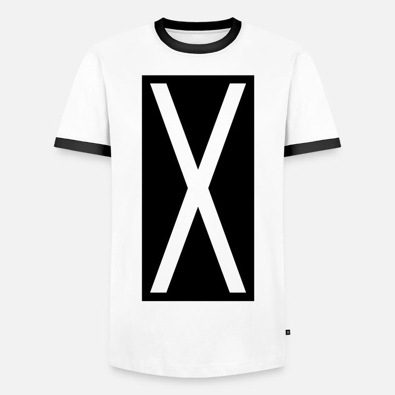 Rectangle X - T-shirt contrasté Homme - blanc/noir
