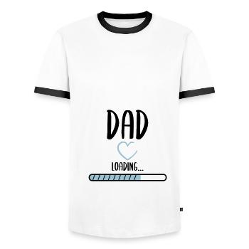 Soon dad - Männer Kontrast-T-Shirt - Weiß/Schwarz - Vorne - AI Model Female 172 light (172cm) & AI Model Male 178 dark (178cm)
