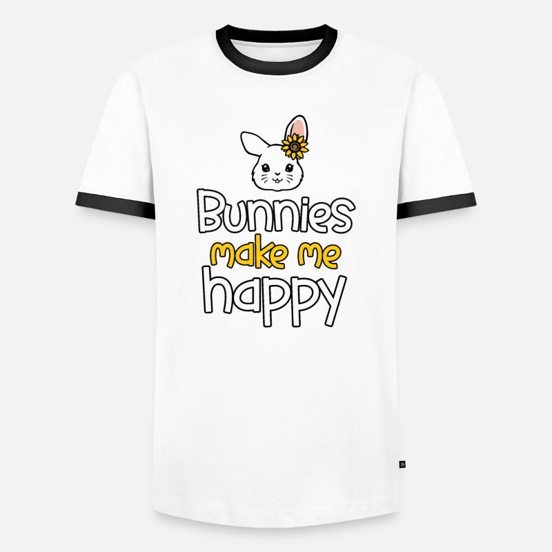 Rabbit Rabbit - Men's Ringer Shirt - white/black