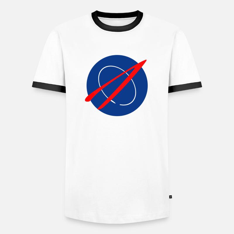 Space Patch - Männer Kontrast-T-Shirt - Weiß/Schwarz