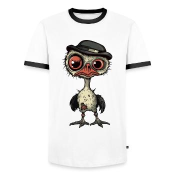 Bouquet Halloween Zombie - Men's Ringer Shirt - white/black - Front - AI Model Female 172 light (172cm) & AI Model Male 178 dark (178cm)