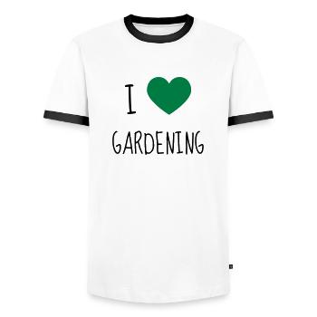 Garden - Gardener - Gardening - Green - Nature - Männer Kontrast-T-Shirt - Weiß/Schwarz - Vorne - AI Model Female 172 light (172cm) & AI Model Male 178 dark (178cm)