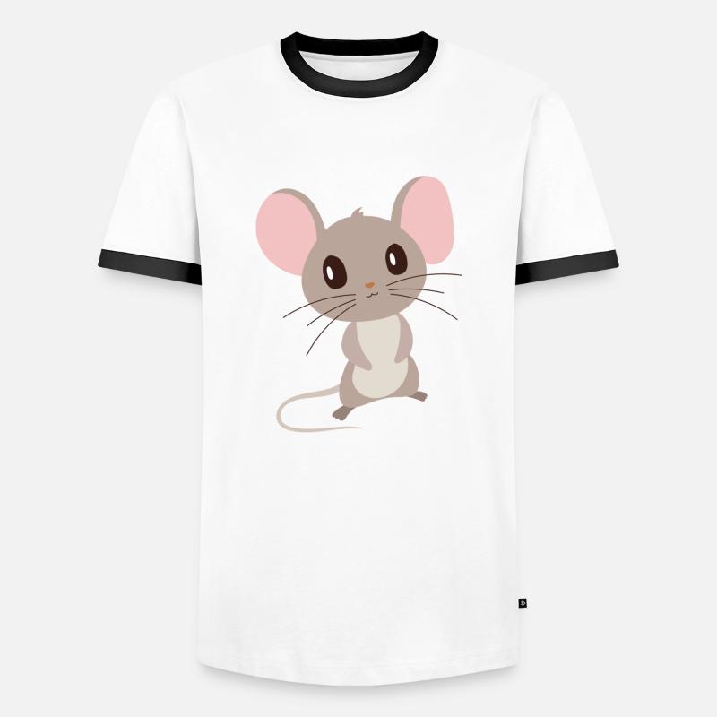mouse - Men's Ringer Shirt - white/black