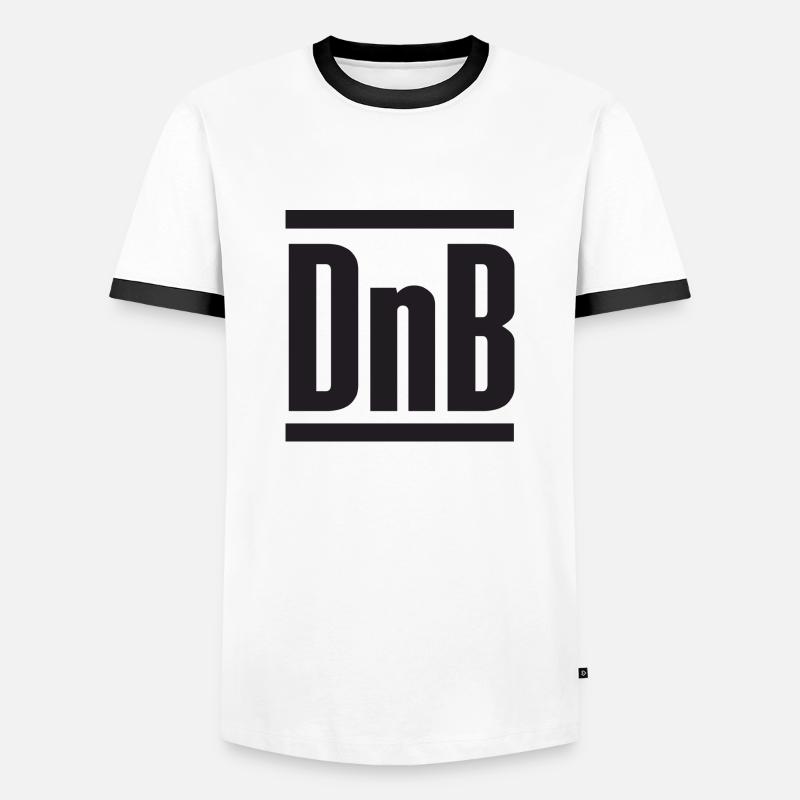 DnB - Men's Ringer Shirt - white/black