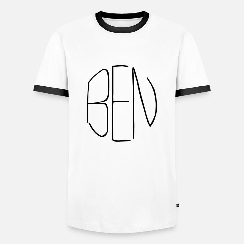 Ben gift - Men's Ringer Shirt - white/black