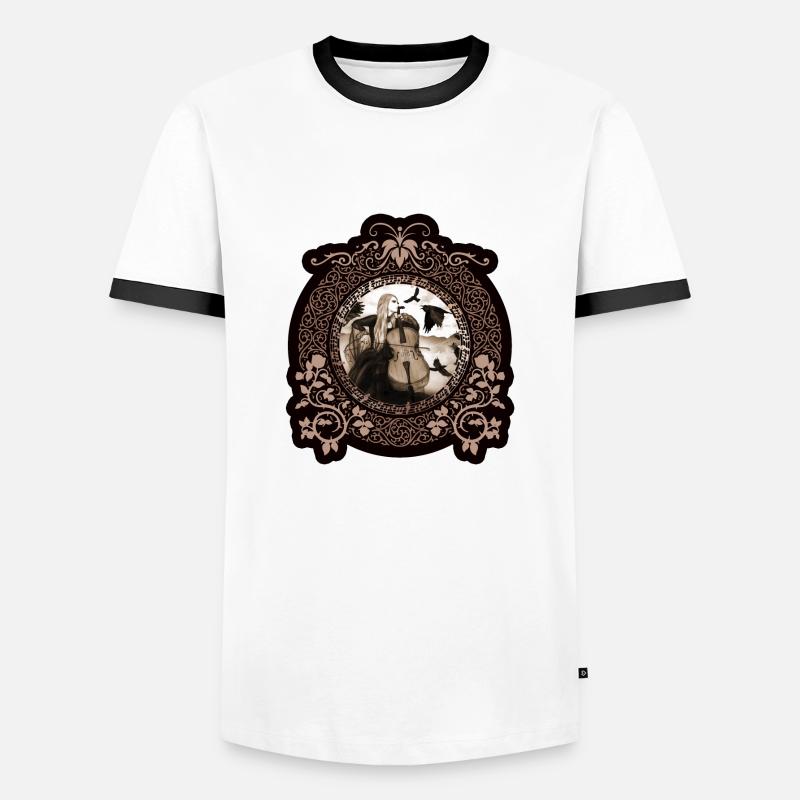 Gothic - Männer Kontrast-T-Shirt - Weiß/Schwarz