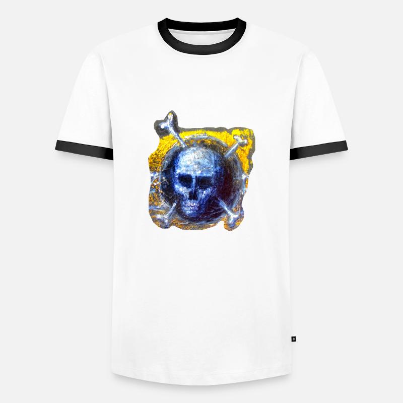 TOMZOFF Bucaneers - Männer Kontrast-T-Shirt - Weiß/Schwarz