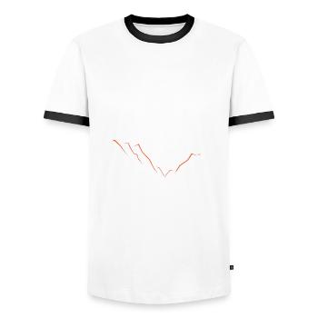 MTB Mountainbike Biker - Men's Ringer Shirt - white/black - Front - AI Model Female 172 light (172cm) & AI Model Male 178 dark (178cm)