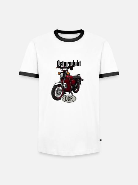 S51 (weinrot) // Illustration - Männer Kontrast-T-Shirt - Weiß/Schwarz