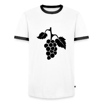 Grape - Men's Ringer Shirt - white/black - Front - AI Model Female 172 light (172cm) & AI Model Male 178 dark (178cm)