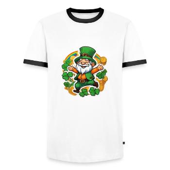 Heiliger Patrick 1 - Männer Kontrast-T-Shirt - Weiß/Schwarz - Vorne - AI Model Female 172 light (172cm) & AI Model Male 178 dark (178cm)