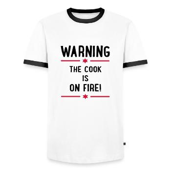 Funny sayings for chefs - Men's Ringer Shirt - white/black - Front - AI Model Female 172 light (172cm) & AI Model Male 178 dark (178cm)