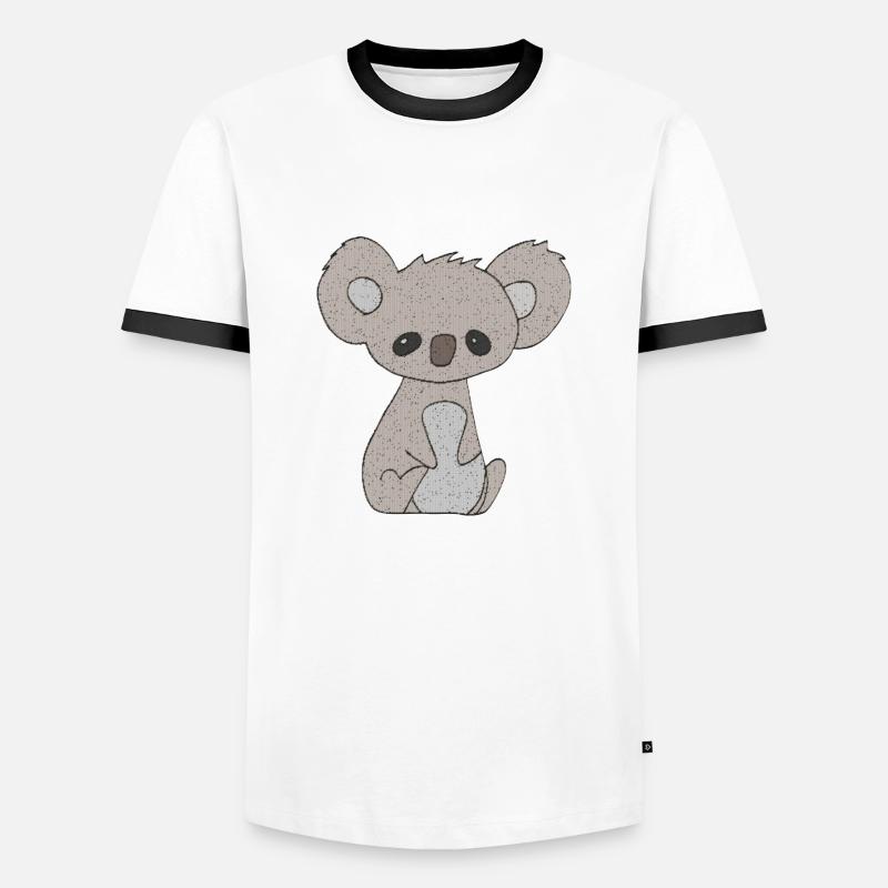 Koala Bear - Men's Ringer Shirt - white/black