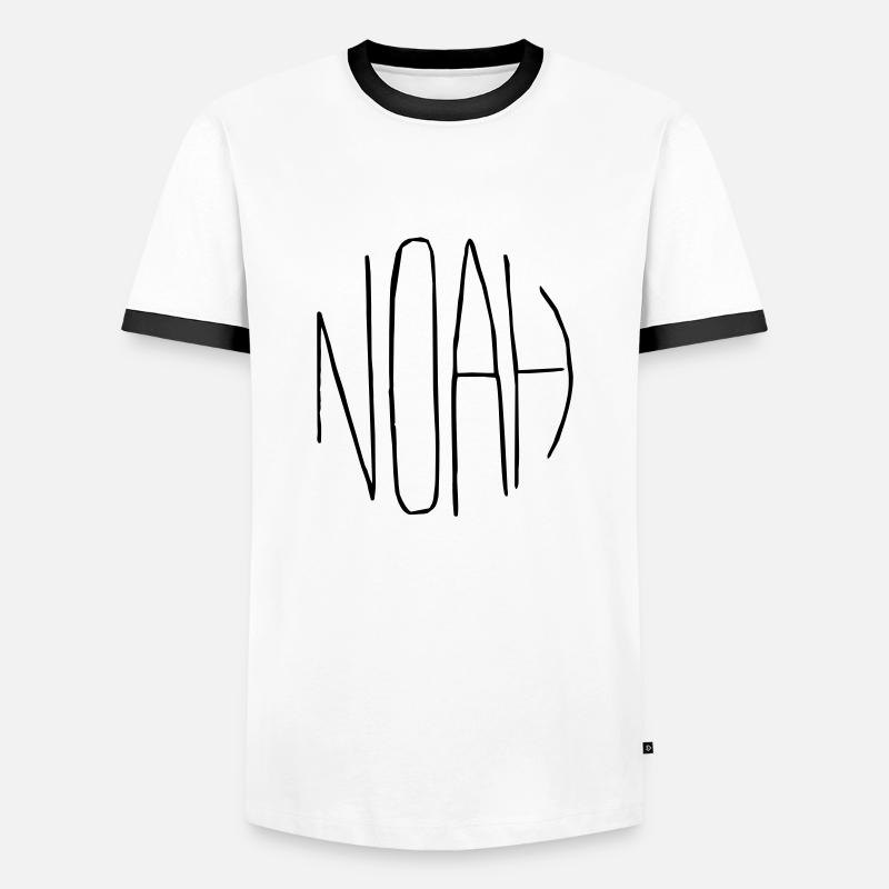 Noah - Men's Ringer Shirt - white/black