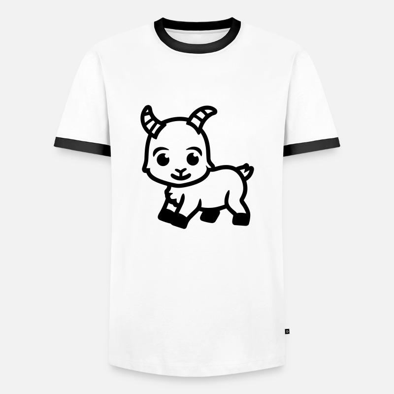 He-goat - Men's Ringer Shirt - white/black