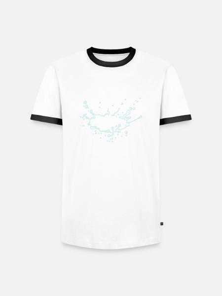 Wasserspritzer - Männer Kontrast-T-Shirt - Weiß/Schwarz