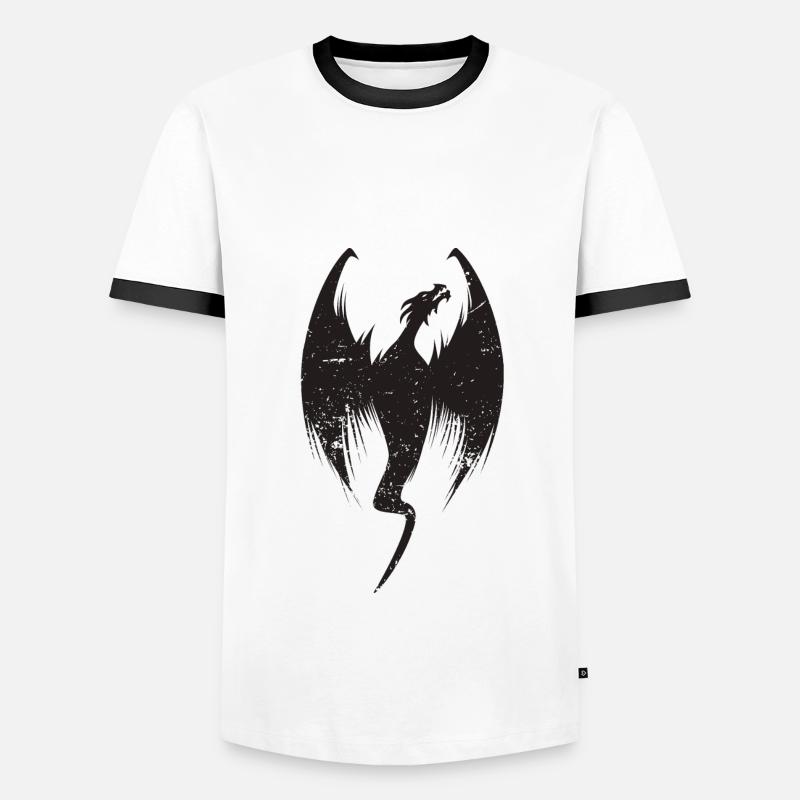 Dragon - Men's Ringer Shirt - white/black