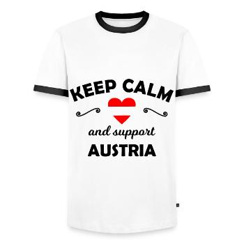 The fans from Austria - Men's Ringer Shirt - white/black - Front - AI Model Female 172 light (172cm) & AI Model Male 178 dark (178cm)
